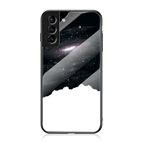 Handyhülle Silikon Hülle Rahmen Schutzhülle Spiegel Sternenhimmel für Samsung Galaxy S22 Plus 5G Weiß