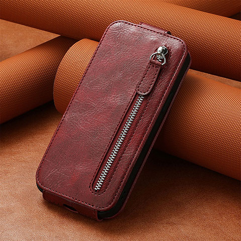 Handytasche Flip Schutzhülle Leder S01D für Huawei Nova Y70 Plus Rot