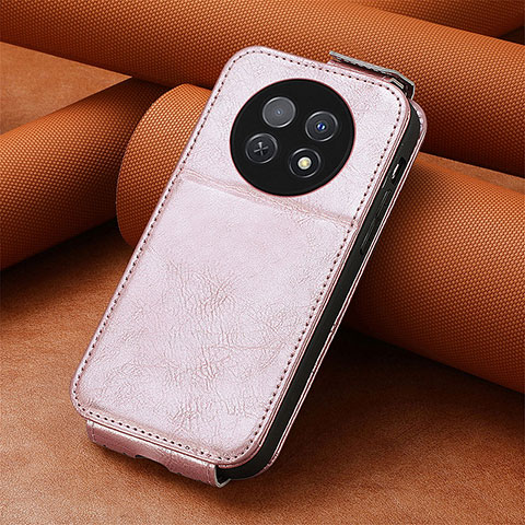 Handytasche Flip Schutzhülle Leder S01D für Huawei Nova Y91 Rosegold