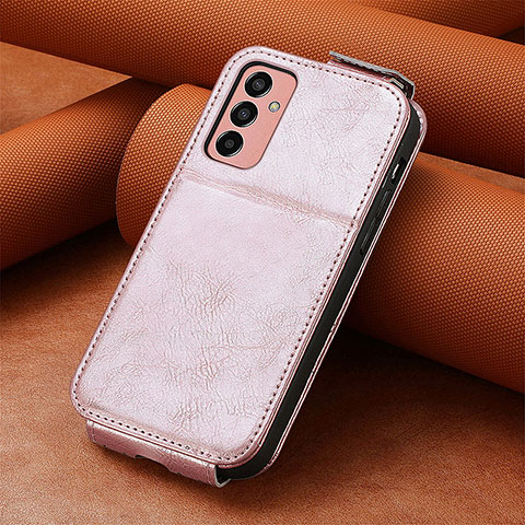 Handytasche Flip Schutzhülle Leder S01D für Samsung Galaxy F13 4G Rosegold