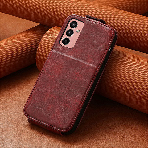 Handytasche Flip Schutzhülle Leder S01D für Samsung Galaxy M13 4G Rot