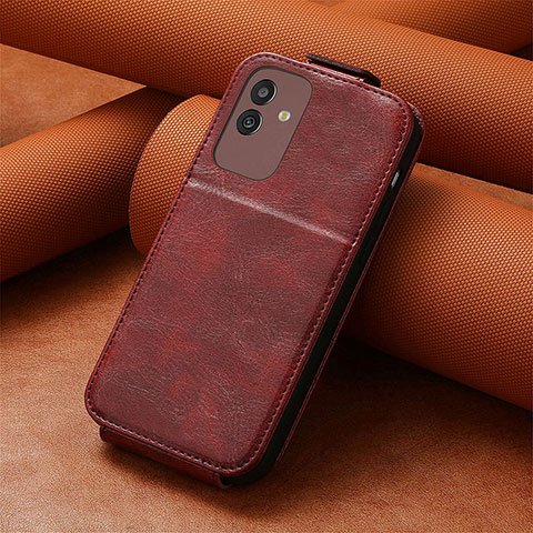 Handytasche Flip Schutzhülle Leder S01D für Samsung Galaxy M13 5G Rot