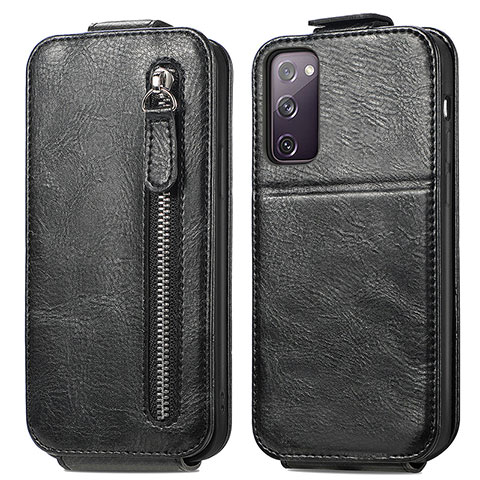 Handytasche Flip Schutzhülle Leder S01D für Samsung Galaxy S20 FE 4G Schwarz