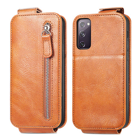 Handytasche Flip Schutzhülle Leder S01D für Samsung Galaxy S20 FE 5G Braun