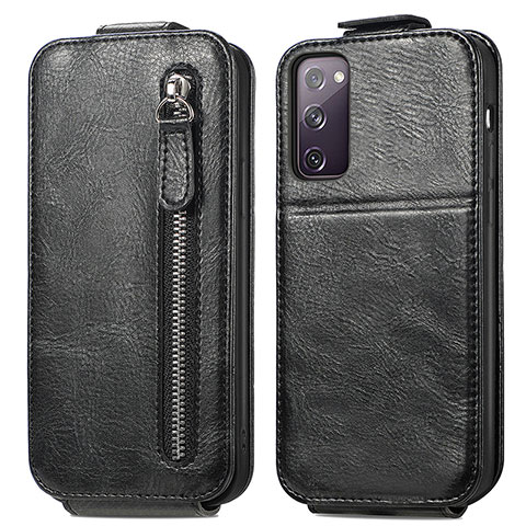 Handytasche Flip Schutzhülle Leder S01D für Samsung Galaxy S20 FE 5G Schwarz