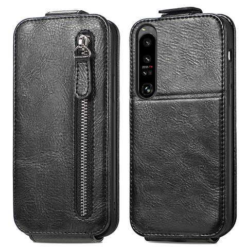 Handytasche Flip Schutzhülle Leder S01D für Sony Xperia 1 IV SO-51C Schwarz