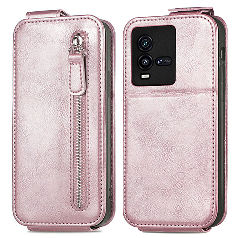 Handytasche Flip Schutzhülle Leder S01D für Vivo iQOO 9T 5G Rosegold