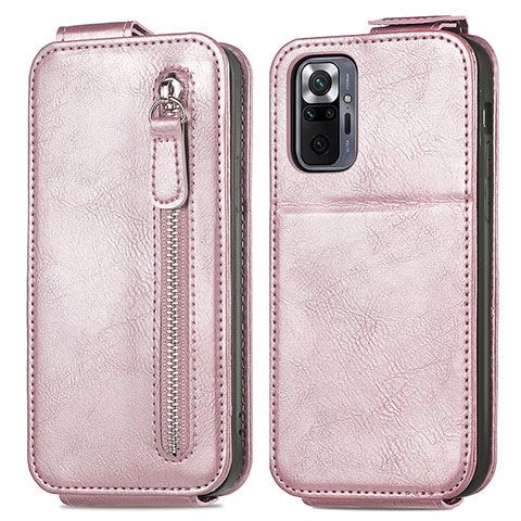 Handytasche Flip Schutzhülle Leder S01D für Xiaomi Redmi Note 10 Pro Max Rosegold