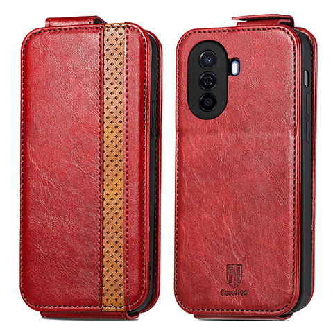 Handytasche Flip Schutzhülle Leder S02D für Huawei Nova Y70 Plus Rot