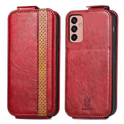 Handytasche Flip Schutzhülle Leder S02D für Samsung Galaxy M13 4G Rot