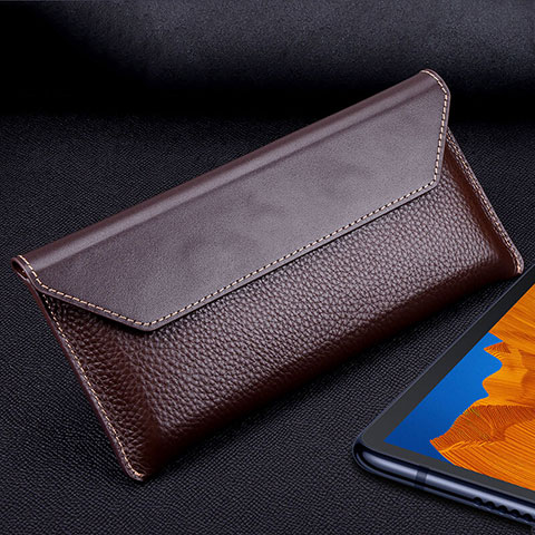 Handytasche Schutzhülle Flip Leder Hülle T02 für Huawei Mate Xs 5G Braun