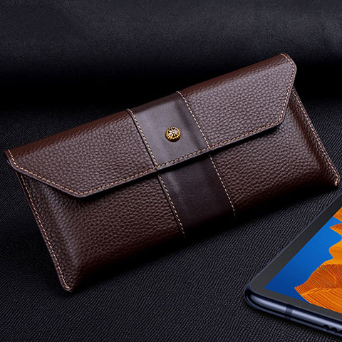 Handytasche Schutzhülle Flip Leder Hülle T03 für Huawei Mate Xs 5G Braun