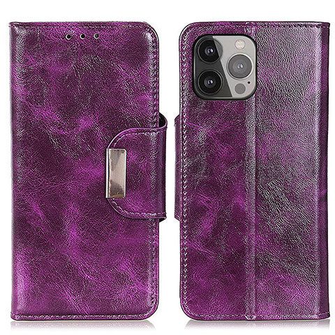 Handytasche Stand Schutzhülle Flip Leder Hülle A01 für Apple iPhone 14 Pro Max Violett