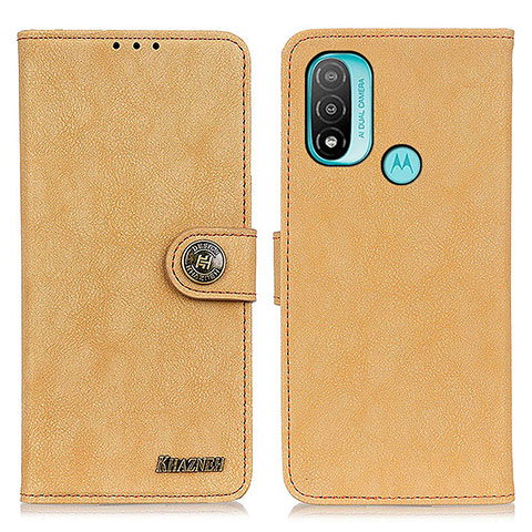 Handytasche Stand Schutzhülle Flip Leder Hülle A01D für Motorola Moto E30 Gold