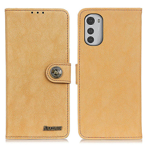 Handytasche Stand Schutzhülle Flip Leder Hülle A01D für Motorola Moto E32 Gold