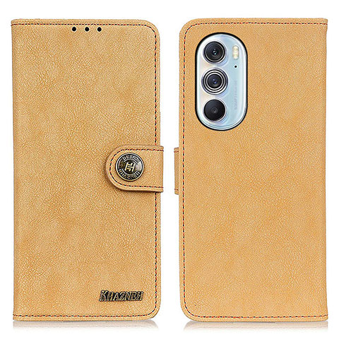 Handytasche Stand Schutzhülle Flip Leder Hülle A01D für Motorola Moto Edge 30 Pro 5G Gold