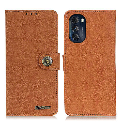 Handytasche Stand Schutzhülle Flip Leder Hülle A01D für Motorola Moto G 5G (2022) Braun