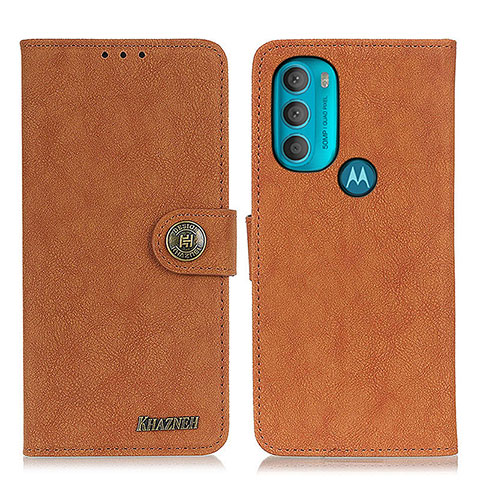 Handytasche Stand Schutzhülle Flip Leder Hülle A01D für Motorola Moto G71 5G Braun