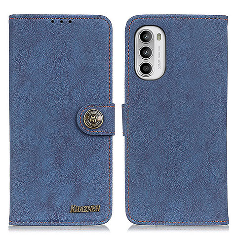 Handytasche Stand Schutzhülle Flip Leder Hülle A01D für Motorola Moto G71s 5G Blau