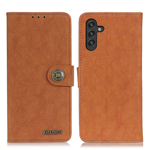 Handytasche Stand Schutzhülle Flip Leder Hülle A01D für Samsung Galaxy A04s Braun