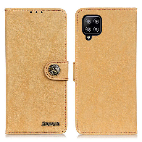 Handytasche Stand Schutzhülle Flip Leder Hülle A01D für Samsung Galaxy A22 4G Gold