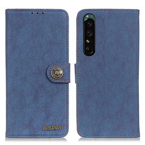 Handytasche Stand Schutzhülle Flip Leder Hülle A01D für Sony Xperia 1 IV Blau