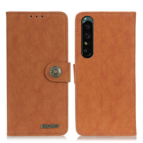 Handytasche Stand Schutzhülle Flip Leder Hülle A01D für Sony Xperia 1 V Braun