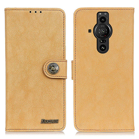 Handytasche Stand Schutzhülle Flip Leder Hülle A01D für Sony Xperia PRO-I Gold