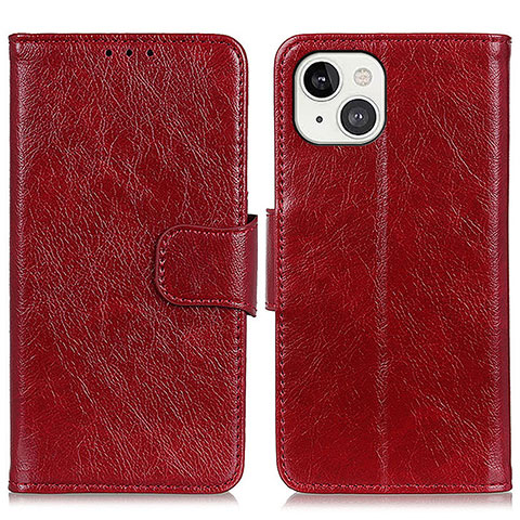 Handytasche Stand Schutzhülle Flip Leder Hülle A02 für Apple iPhone 14 Plus Rot