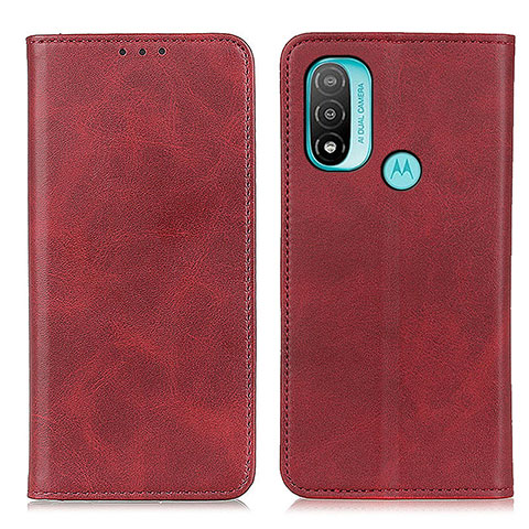 Handytasche Stand Schutzhülle Flip Leder Hülle A02D für Motorola Moto E20 Rot