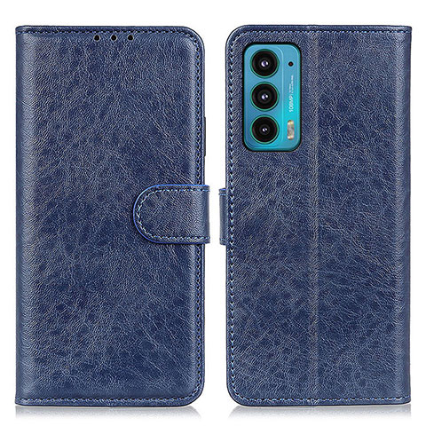 Handytasche Stand Schutzhülle Flip Leder Hülle A02D für Motorola Moto Edge 20 5G Blau