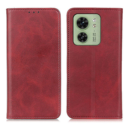 Handytasche Stand Schutzhülle Flip Leder Hülle A02D für Motorola Moto Edge (2023) 5G Rot