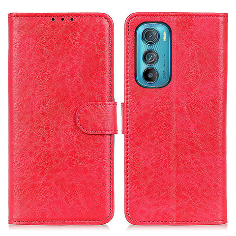 Handytasche Stand Schutzhülle Flip Leder Hülle A02D für Motorola Moto Edge 30 5G Rot