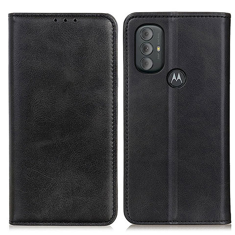 Handytasche Stand Schutzhülle Flip Leder Hülle A02D für Motorola Moto G Play (2023) Schwarz