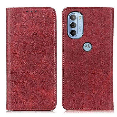 Handytasche Stand Schutzhülle Flip Leder Hülle A02D für Motorola Moto G31 Rot