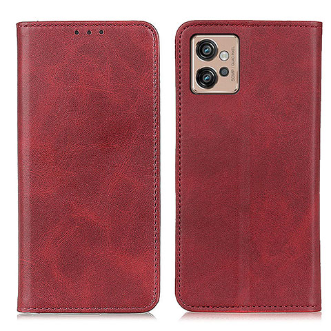 Handytasche Stand Schutzhülle Flip Leder Hülle A02D für Motorola Moto G32 Rot