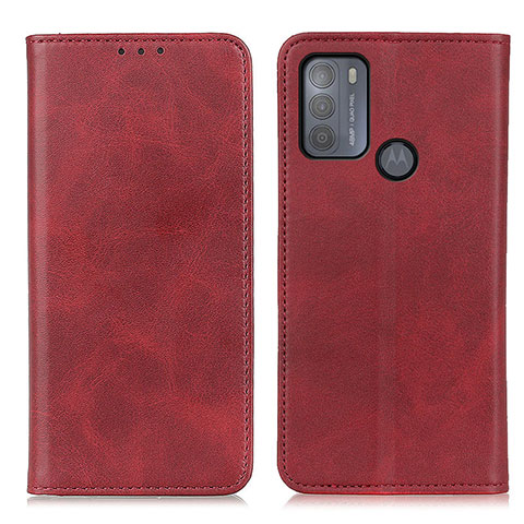 Handytasche Stand Schutzhülle Flip Leder Hülle A02D für Motorola Moto G50 Rot