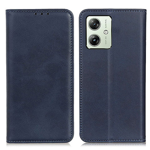 Handytasche Stand Schutzhülle Flip Leder Hülle A02D für Motorola Moto G54 5G Blau