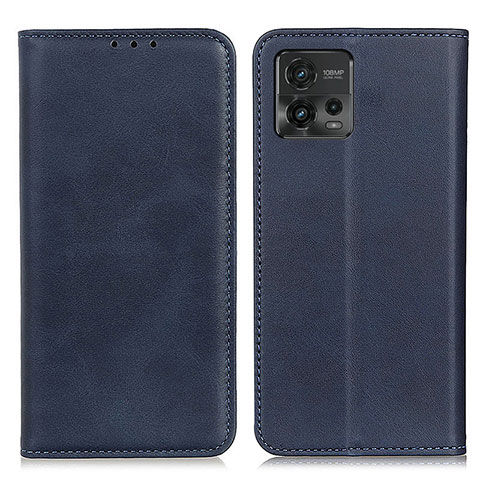 Handytasche Stand Schutzhülle Flip Leder Hülle A02D für Motorola Moto G72 Blau