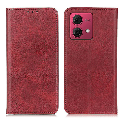 Handytasche Stand Schutzhülle Flip Leder Hülle A02D für Motorola Moto G84 5G Rot