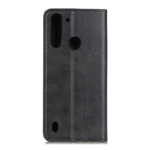 Handytasche Stand Schutzhülle Flip Leder Hülle A02D für Motorola Moto One Fusion Schwarz