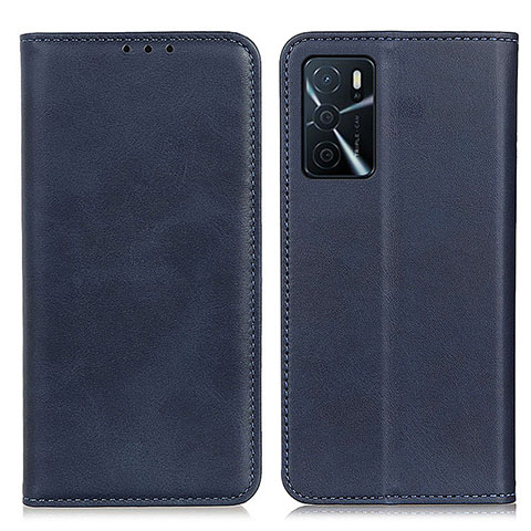 Handytasche Stand Schutzhülle Flip Leder Hülle A02D für Oppo A16 Blau