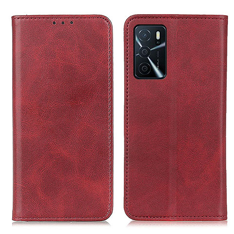 Handytasche Stand Schutzhülle Flip Leder Hülle A02D für Oppo A16 Rot