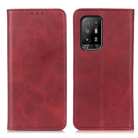 Handytasche Stand Schutzhülle Flip Leder Hülle A02D für Oppo A95 5G Rot