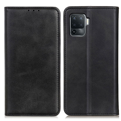 Handytasche Stand Schutzhülle Flip Leder Hülle A02D für Oppo F19 Pro Schwarz