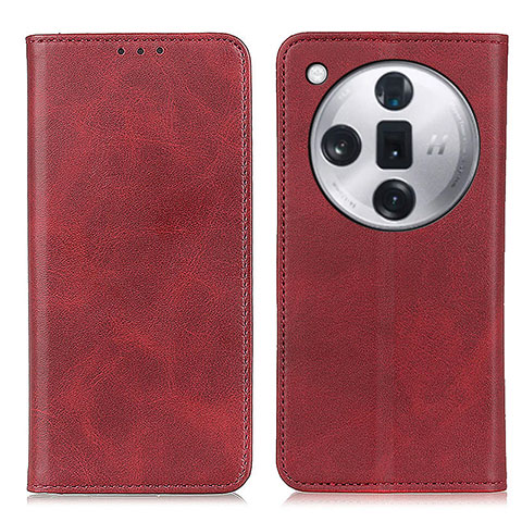 Handytasche Stand Schutzhülle Flip Leder Hülle A02D für Oppo Find X7 5G Rot