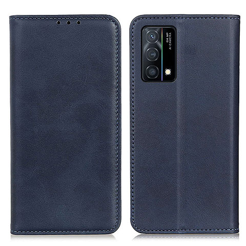 Handytasche Stand Schutzhülle Flip Leder Hülle A02D für Oppo K9 5G Blau