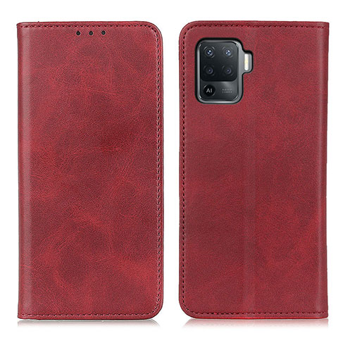 Handytasche Stand Schutzhülle Flip Leder Hülle A02D für Oppo Reno5 F Rot