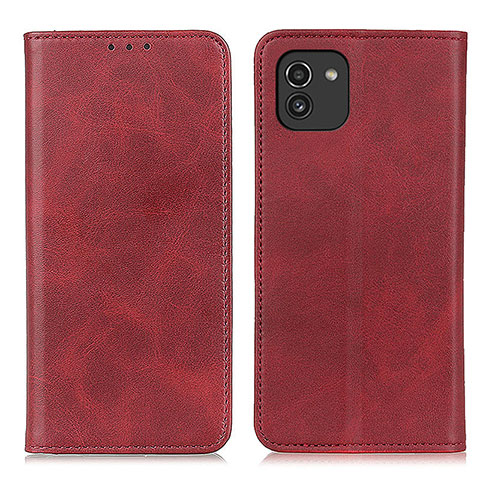 Handytasche Stand Schutzhülle Flip Leder Hülle A02D für Samsung Galaxy A03 Rot