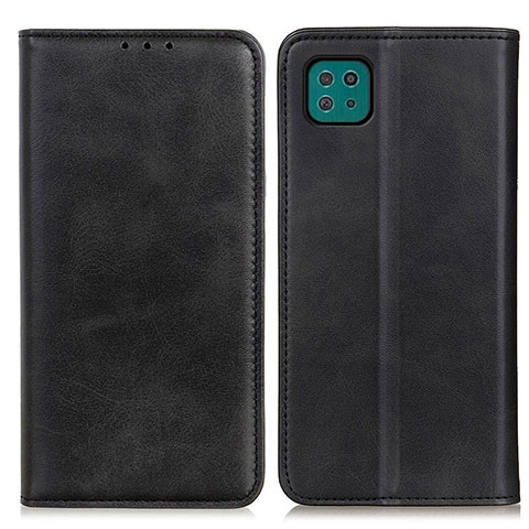 Handytasche Stand Schutzhülle Flip Leder Hülle A02D für Samsung Galaxy A22 5G Schwarz